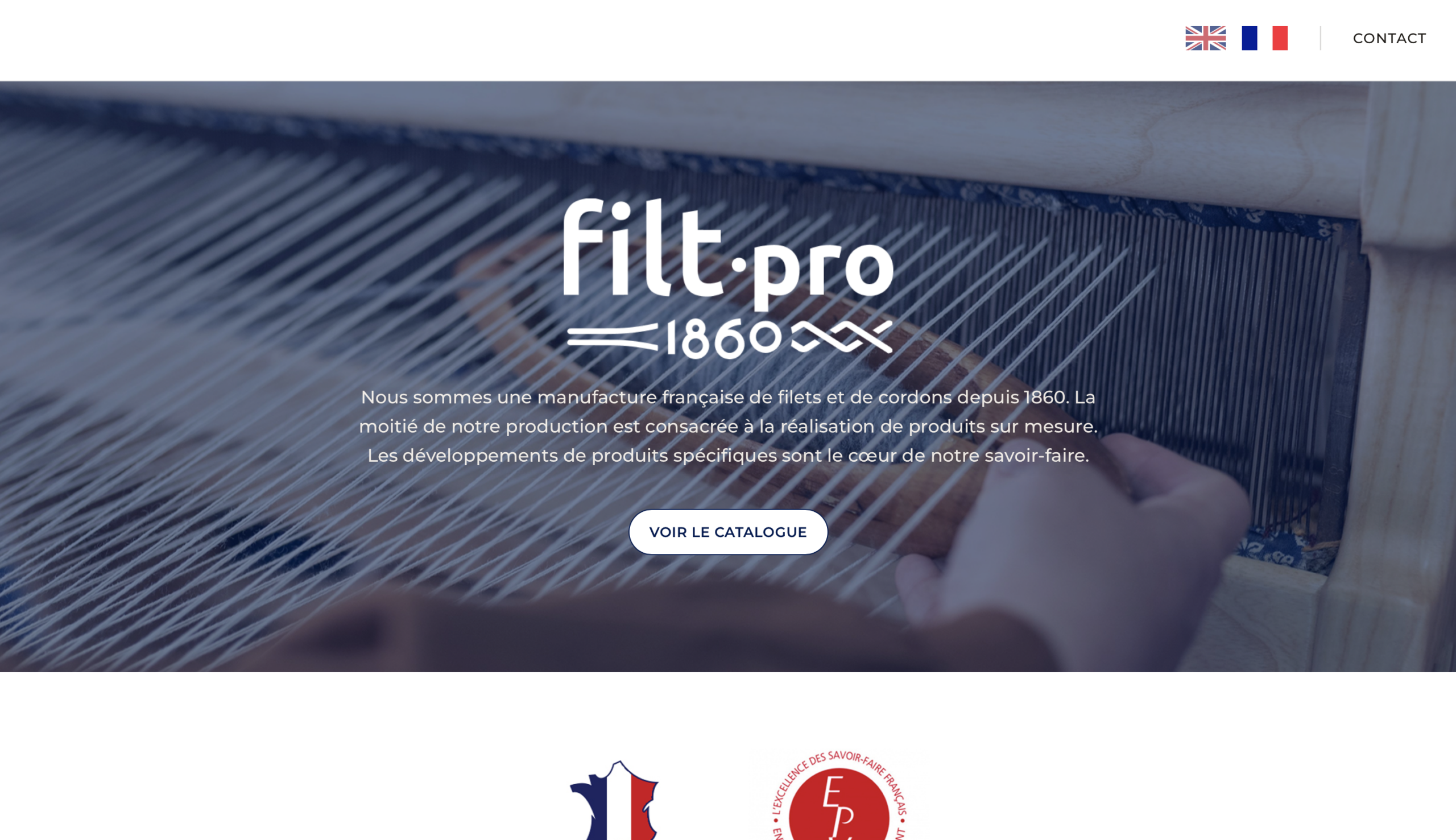 Aperçu du projet Filt1860 — Refonte web